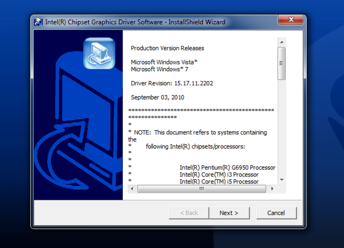 Intel Graphics Media Accelerator 3600 Series Windows 10 Driver